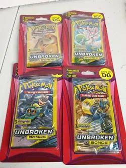 4 2022 Pokemon (3-Card)Sun And Moon Unbroken Bonds Dollar General Factory Sealed - Image 4