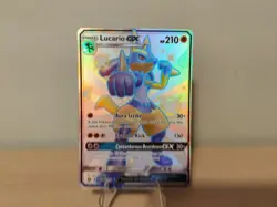 Pokemon TCG Lucario GX Hidden Fates Holo Full Art Ultra Rare Card SV64/SV94 - Image 2