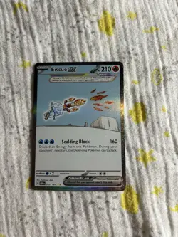 Pokemon TCG Eiscue EX 222/197 Sv03: Obsidian Flames Holo Full Art NM Condition - Image 1
