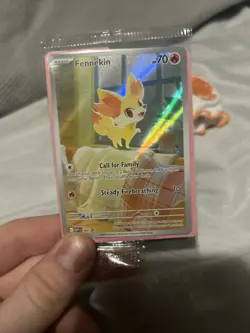 Pokemon TCG Card Fennekin 080 Pokemon Center Promo Stamped SEALED - Image 1