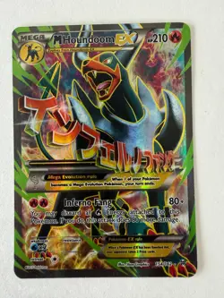 Pokemon TCG M Houndoom EX 154/162 Breakthrough Ultra Rare Full Art Holo Mega - Image 1