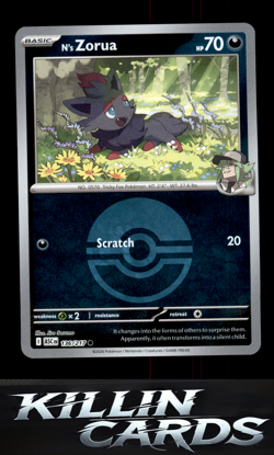 Reverse Holofoil N's Zorua (Poke Ball) 136/217 Pokemon Common ME: Ascended Heroe - Image 1