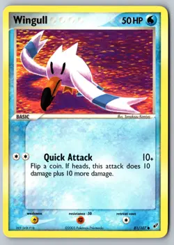 Pokemon: Wingull Common Deoxys 81/107 LP+ - Image 1