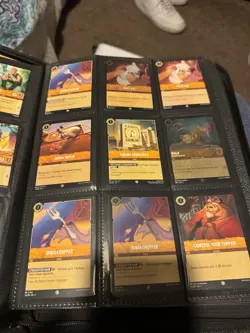 DISNEY LORCANA TCG RARE, SUPER RARE & LEGENDARY RARE LOT OF 368 CARDS + BINDER - Image 3