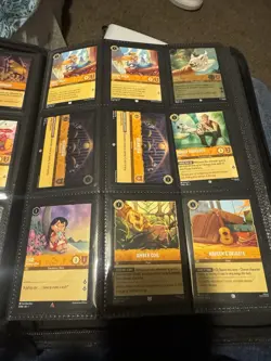 DISNEY LORCANA TCG RARE, SUPER RARE & LEGENDARY RARE LOT OF 368 CARDS + BINDER - Image 4