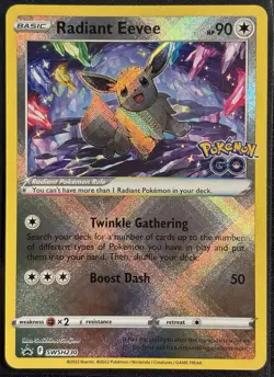 Radiant Eevee SWSH230 - SWSH Ultra Rare Promo Pokemon TCG 2022 - LP Card - Image 1
