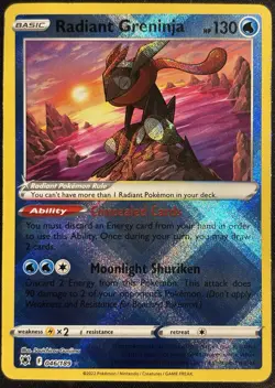 Greninja 046/189 - Pokemon TCG Sword & Shield Astral Radiance Holo 2022- LP Card - Image 1
