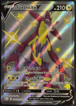 Toxtricity V SV112/SV122 - Pokemon TCG Shiny Holo Rare Shining Fates - M/LP Card - Image 1