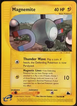 Magnemite 76/144 - Skyridge Common Pokemon TCG E-Reader Vintage 2003 - LP Card - Image 1