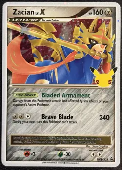 Zacian LV.X SWSH135 - Sword & Shield Celebrations Holo Promo 2021 - MP Card - Image 1