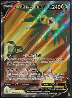 Alolan Exeggutor V 071/078 - Pokemon TCG Full Art Pokemon Go Ultra Rare- LP Card - Image 1