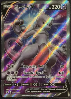 Mewtwo V SWSH229 - Sword & Shield Ultra Rare Promo Pokemon TCG 2022 - LP Card - Image 1