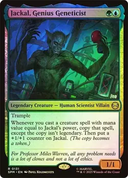NM Foil Jackal, Genius Geneticist, MTG, Marvel's Spider-Man, Magic, 131 - Image 1