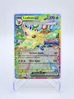 Pokemon TCG Leafeon ex Prismatic Evolutions Stamp Promo Holo 006/131 Eng 270HP - Image 1