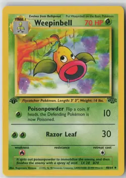 Weepinbell 48/64 Uncommon Jungle Pokemon 1st Edition Near Mint - Image 1