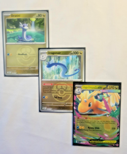 Pokemon 3 Lot Dratini Dagonair Mega Dragonite ex! Ascended Heroes R Holos (NM) - Image 1
