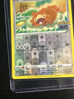 Pokemon TCG Bidoof (Peelable Ditto) 059/078 Pokemon GO Reverse Holo (View Desc) - Image 4