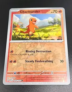 Pokemon Charmander Cosmos Holo Reverse 4/165 151 Promo Costco Exclusive D - Image 1