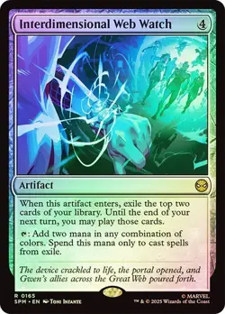NM Foil Interdimensional Web Watch, MTG, Marvel's Spider-Man, Magic, 165 - Image 1