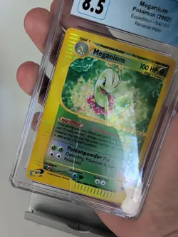 2002 Pokemon Expedition Meganium Reverse Holo #18 CGC 8.5 SCRATCH ON SLAB - Image 3