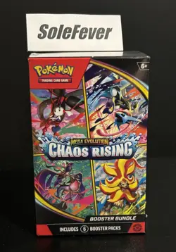 Pokemon TCG Mega Evolution Chaos Rising Booster Bundle Box 6 Packs - Image 1