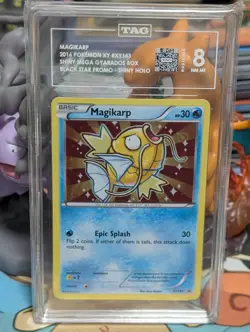 Pokemon XY Black Star Promo Shiny Mega Magikarp XY143 Holo TAG 8 - Image 1