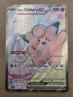 Pokemon Lillie's Clefairy EX Ultra Rare Holo 173/159 Sv09 190 HP Pokemon TCG - Image 1