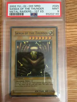 PSA 9 2002 YUGIOH SANGA OF THE THUNDER 1st EDITION MRD-025 - Image 1