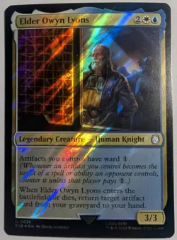 Elder Owyn Lyons x1 Surge Foil Universes Beyond: Fallout MTG LP/NM - Image 1