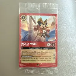 Sealed Disney Lorcana Mickey Mouse Pirate Captain Costco Glimmer Foil Promo - Image 2