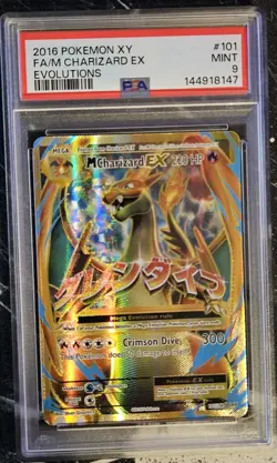 Pokemon TCG XY Evolutions 2016 Charizard EX #101/108 FA/M PSA 9 - Image 1