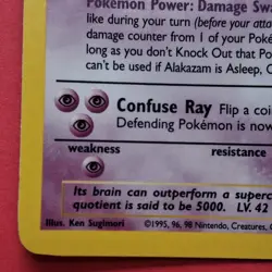Alakazam 1/102 Base Set Holo Pokemon Card Rare - Image 5