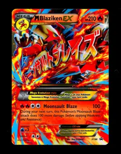2015 Pokemon MEGA BLAZIKEN EX Black Star Promo ULTRA RARE Holo XY Box Card #XY86 - Image 1