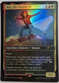 Max, the Daredevil Foil x1 Secret Lair Stranger Things MTG LP/NM - Image 1
