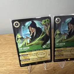 2 Cards of The Queen Devious Disguise 90/204 Legendary Wilds Unknown Lorcana NM - Image 3
