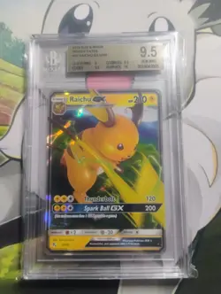 2019 Pokemon TCG BECKETT GEM MINT 9.5 Ultra Rare Raichu GX #20 - Image 1