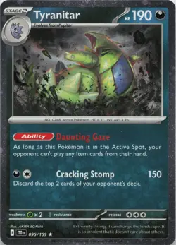 Tyranitar 095/159 Rare Journey Together Pokemon Holo NM - Image 1