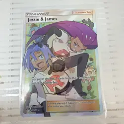 Pokemon TCG Full Art Trainer Holo Card Jessie and James 68/68 Hidden Fates - Image 1