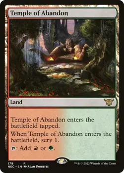 🔥MTG Temple of Abandon - Commander: Kamigawa: Neon Dynasty (NEC) NEAR MINT🔥 - Image 1
