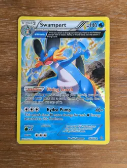 Swampert 36/160 Holo Rare Primal Clash Pokemon MP-HP - Image 1