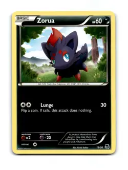 Zorua 13/30 Common BW Trainer Kit: Excadrill & Zoroark Pokemon Near Mint ~02874 - Image 1