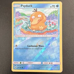 Pokemon TCG Psyduck 28/149 SM Base Set Reverse Holo Common Eng 2017 HP70 - Image 1