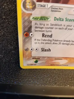 Pokemon TCG Sandslash EX Delta Species Reverse Holo Stamped 27/113 - Image 5