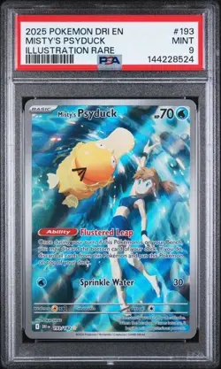 Misty's Psyduck 193/182 Illustration Rare Destined Rivals Pokemon TCG PSA 9 MINT - Image 1