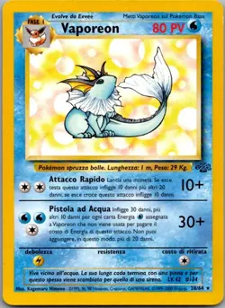 Vaporeon 28/64 Rare Jungle Pokemon Unlimited Moderately Played - Image 2
