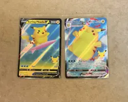 Pokemon Surfing Pikachu V & VMAX 008/025 009/025 Celebrations Lot - Image 1