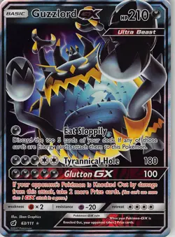 Guzzlord GX 63/111 Holo GX Rare Crimson Invasion Pokemon Near Mint - Image 1