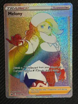 Melony 218/198 Rainbow Rare Chilling Reign Pokemon Near Mint - Image 1