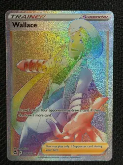 Wallace 208/195 Rainbow Rare Silver Tempest Pokemon Near Mint - Image 1