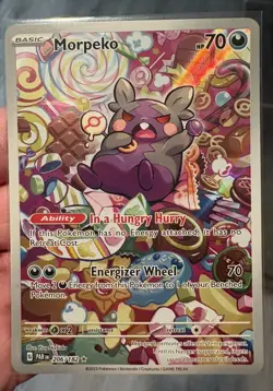Pokemon TCG Morpeko 206/182 SV04 Paradox Rift Illustration Rare Holo - Image 1